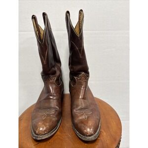 Vintage Tony Lama Brown Western Cowboy Boots Style 5084 Men's‎ 11 E Made In USA